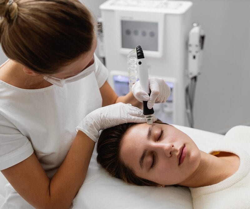 A,Cosmetologist,Performs,Hydropiling,In,A,Beauty,Salon.,Skin,Care.